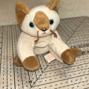 Ty Beanie Baby Siam The Cat Plush Toy 1996 Collectible With Tags Vintage Rare